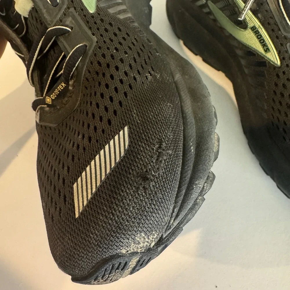Brooks Ghost 12 GTX Mens Running Shoes Black Lime Waterproof  10 Running Goretex